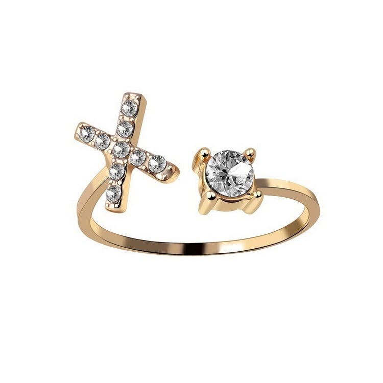 New Design Adjustable 26 Initial Letter Ring Fashion Jewelry For Women