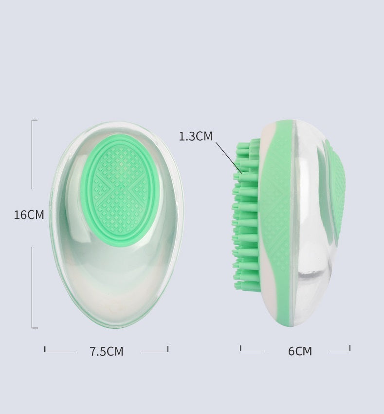 Dog Cat Bath Brush 2-in-1 Pet SPA Massage Comb / Soft Silicone Pets Shower Hair Grooming Comb